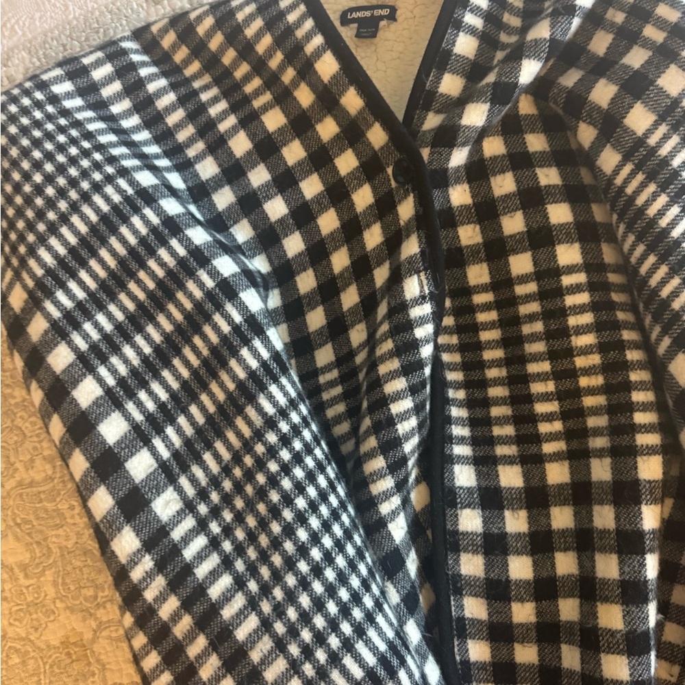 Lands' End Monochrome Checkered Jacket